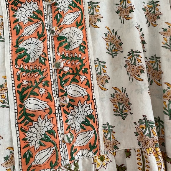 Floral Maxi Dress - Cream and Pink - Picture 4 of 6